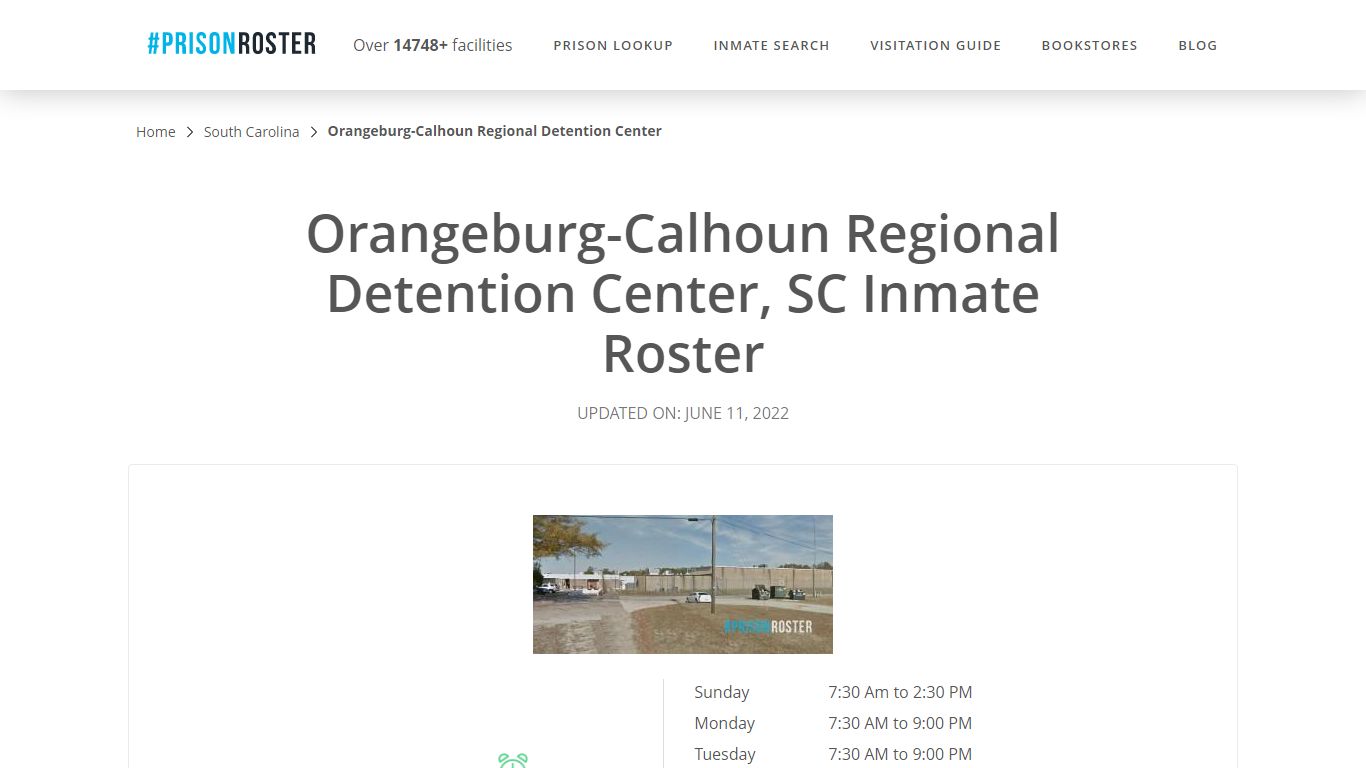 Orangeburg-Calhoun Regional Detention Center, SC Inmate Roster